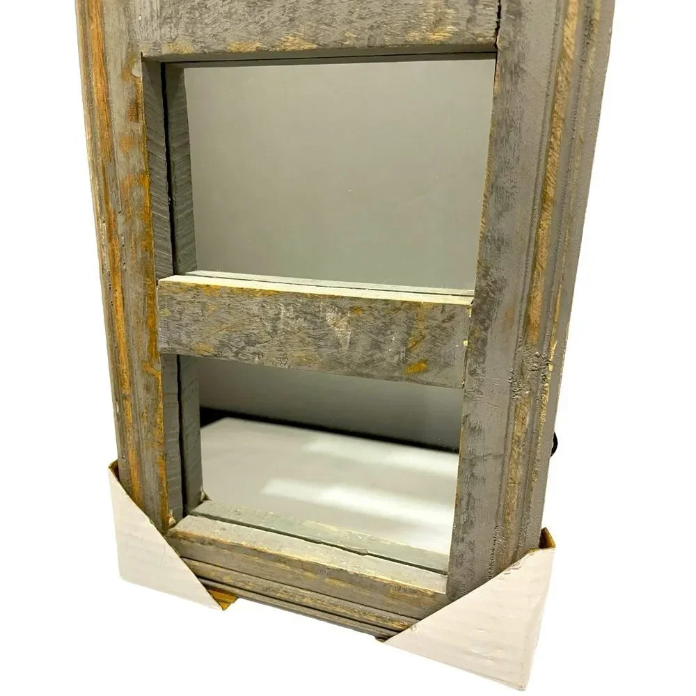 Rustic Western Vintage Handmade 3-Pane Mirror